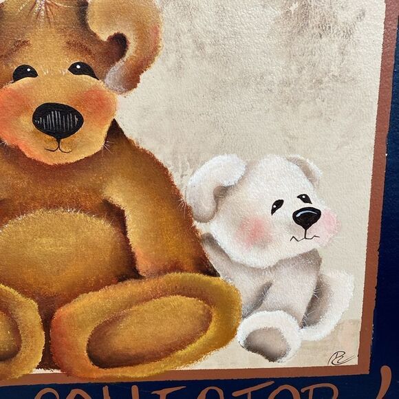 Vintage Hand Painted “Teddy Bear Collector” Large Suitcase - Picture 10 of 15